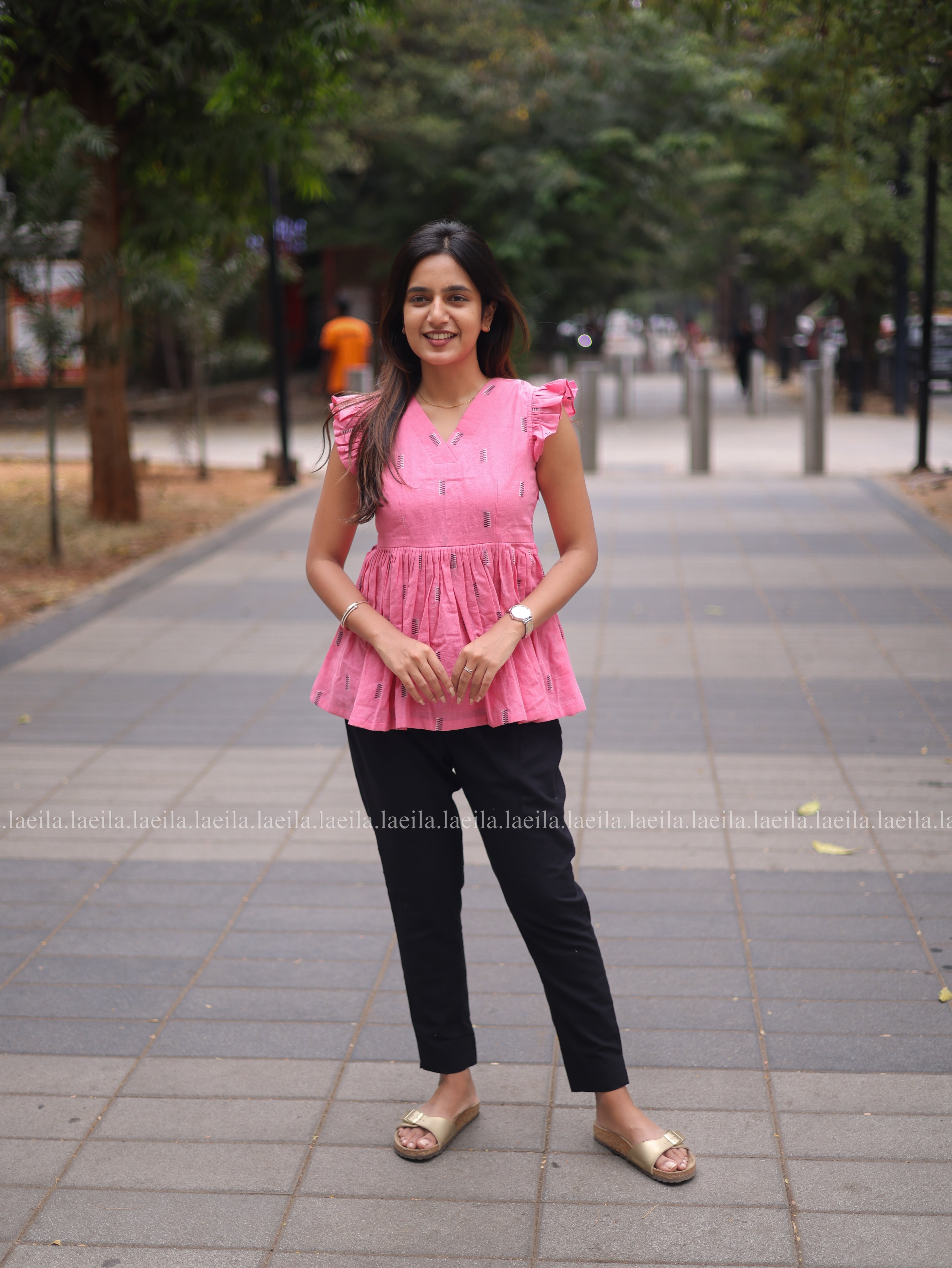 Hot Pink Peplum Top